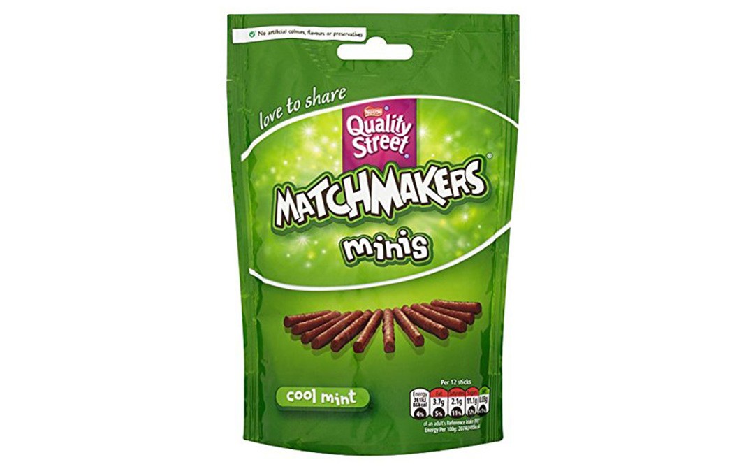 Nestle Quality Street Matchmakers Minis, Cool Mint   Pack  108 grams
